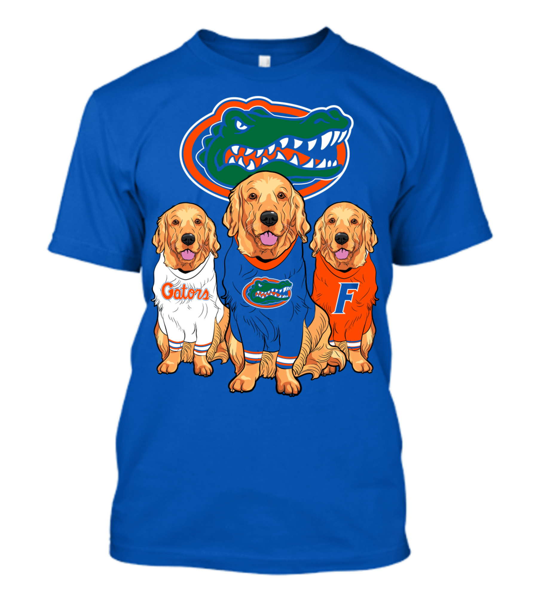 Florida Gators Golden Retrievers Trio Fan Gear T-Shirt