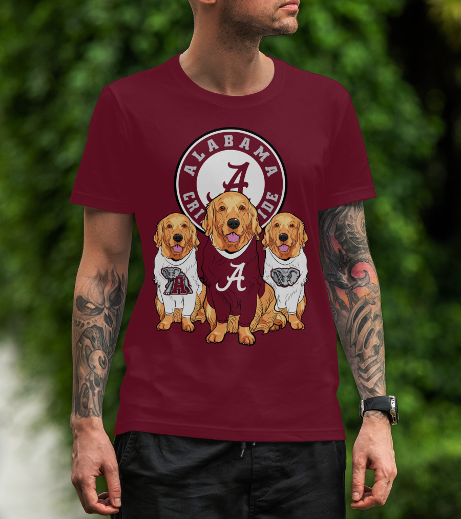 Alabama Crimson Tide Golden Retrievers T-Shirt