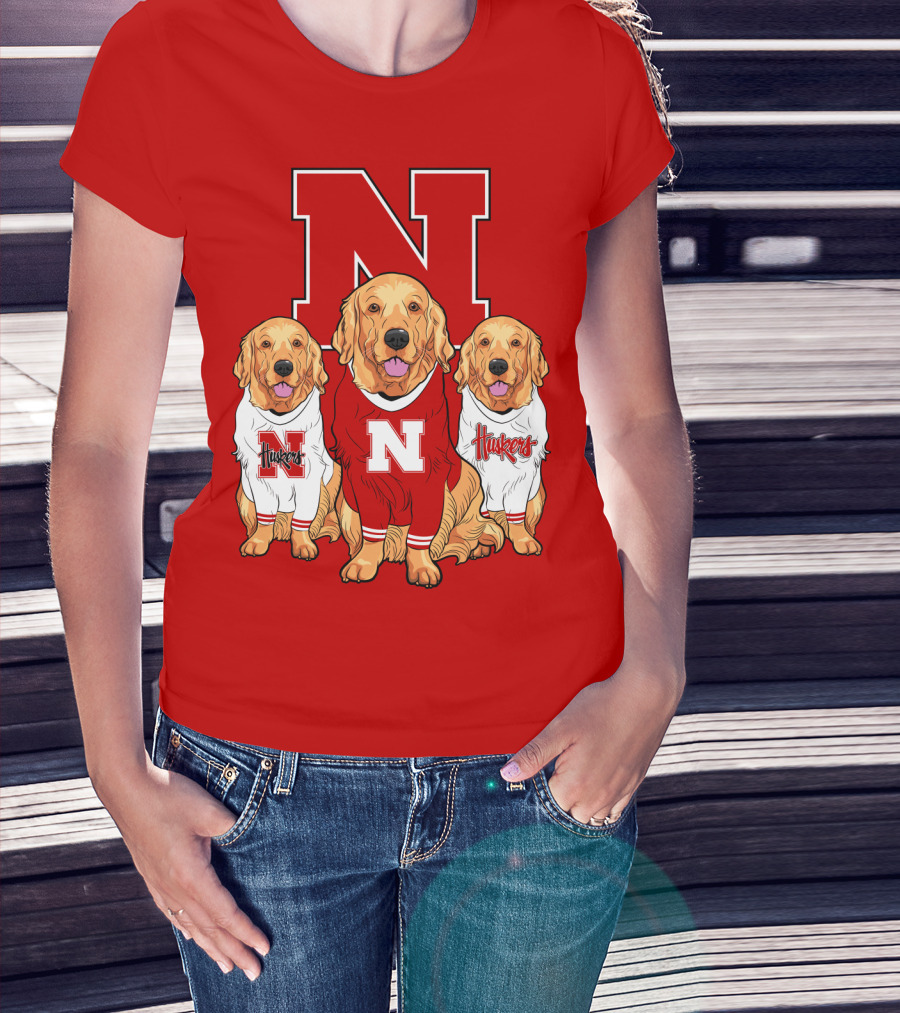 Nebraska Huskers Golden Retrievers T-Shirt