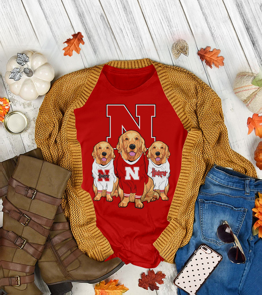 Nebraska Huskers Golden Retrievers T-Shirt