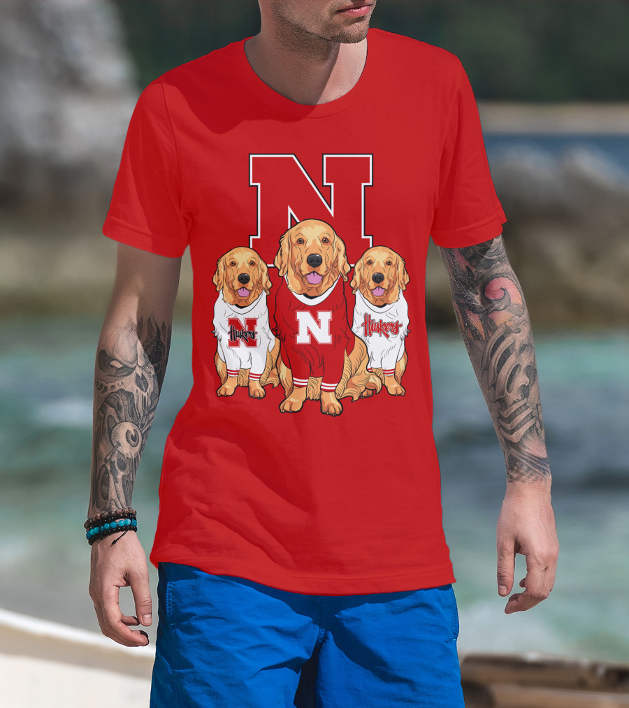 Nebraska Huskers Golden Retrievers T-Shirt