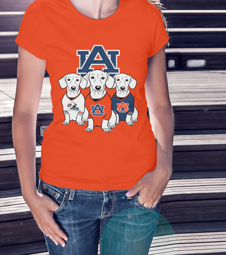Auburn University Bulldogs Orange And Blue T-Shirt