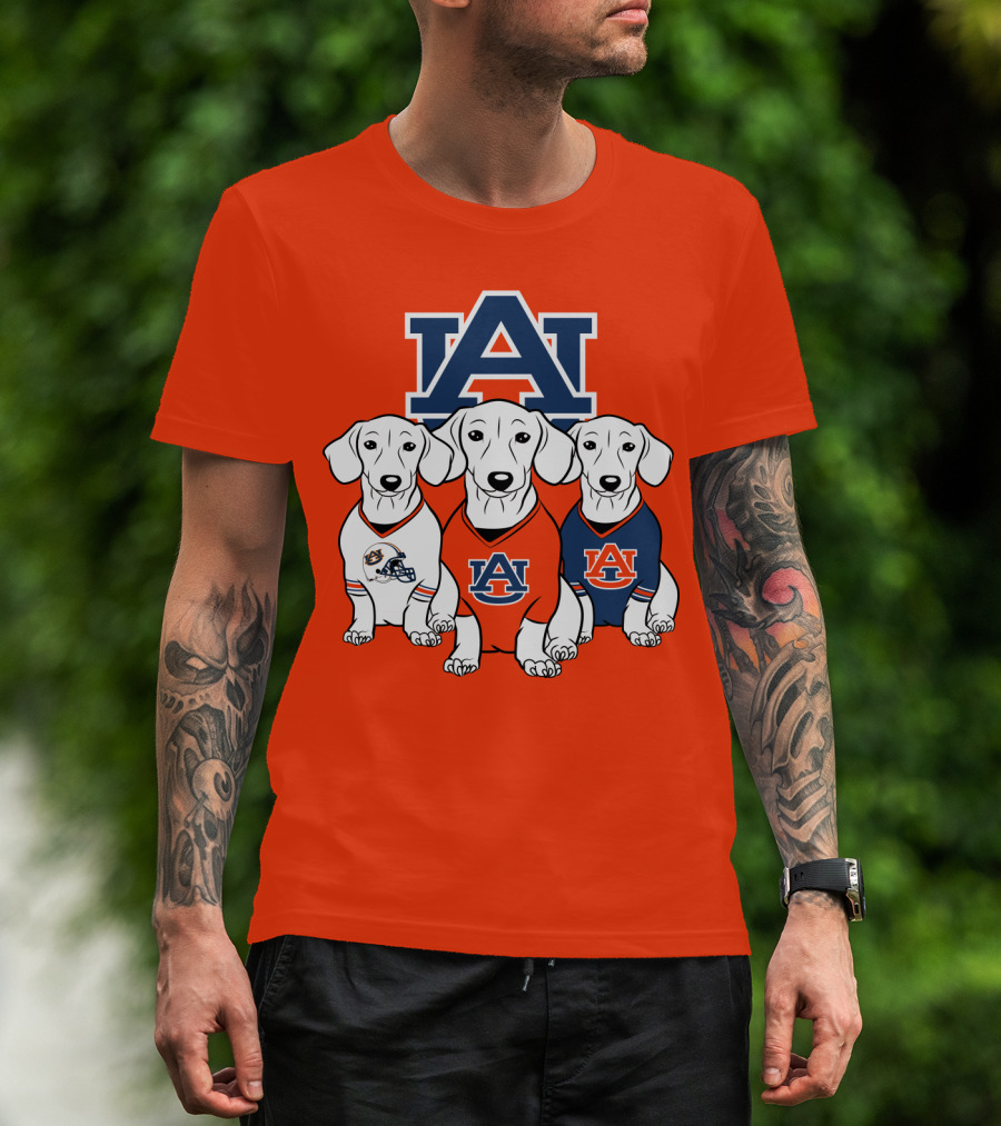 Auburn University Bulldogs Orange And Blue T-Shirt