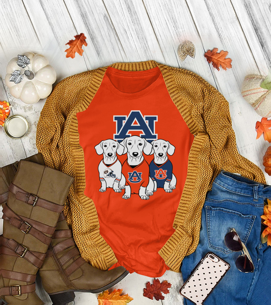 Auburn University Bulldogs Orange And Blue T-Shirt