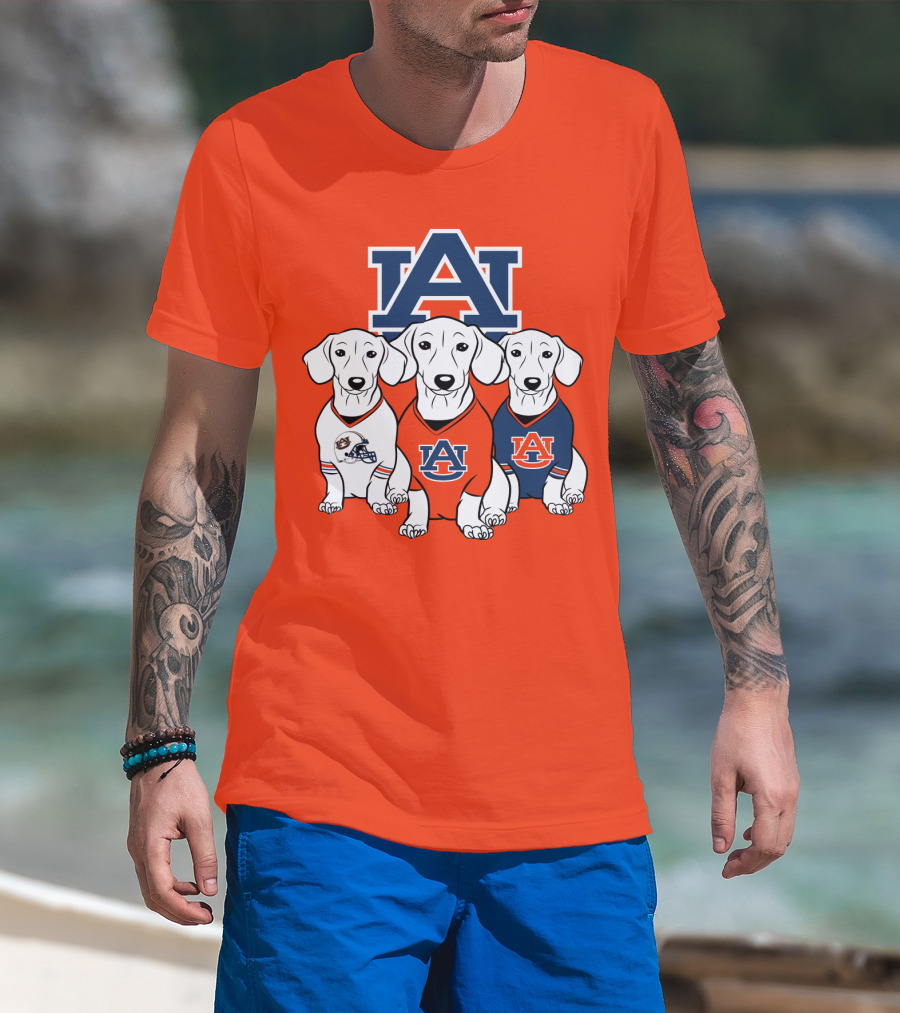 Auburn University Bulldogs Orange And Blue T-Shirt