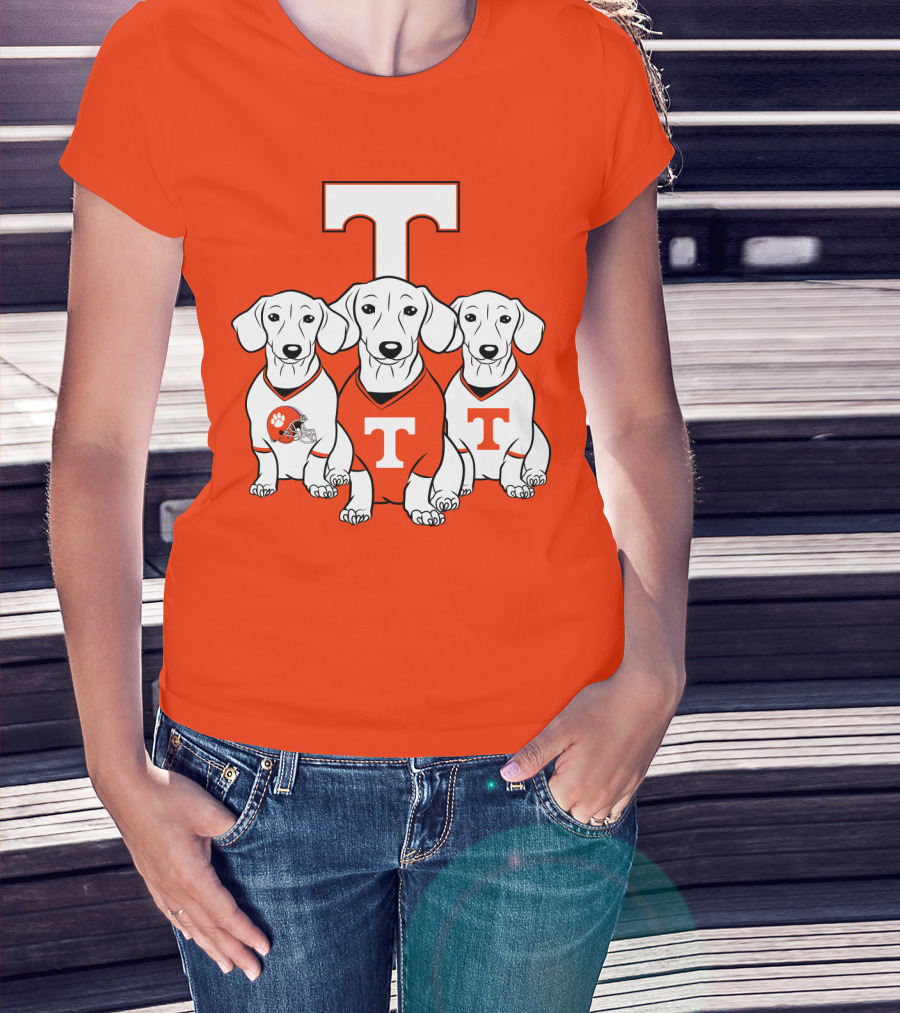 Clemson Tennessee Dog Trio T-Shirt
