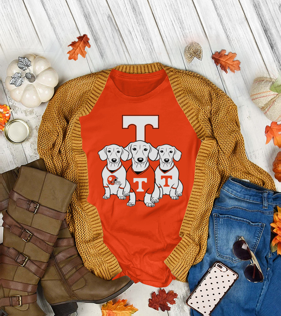 Clemson Tennessee Dog Trio T-Shirt