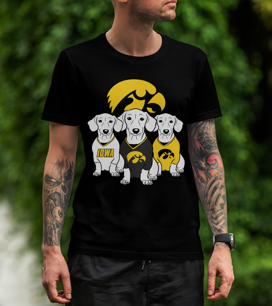 Iowa Hawkeyes Dachshund Trio T-Shirt