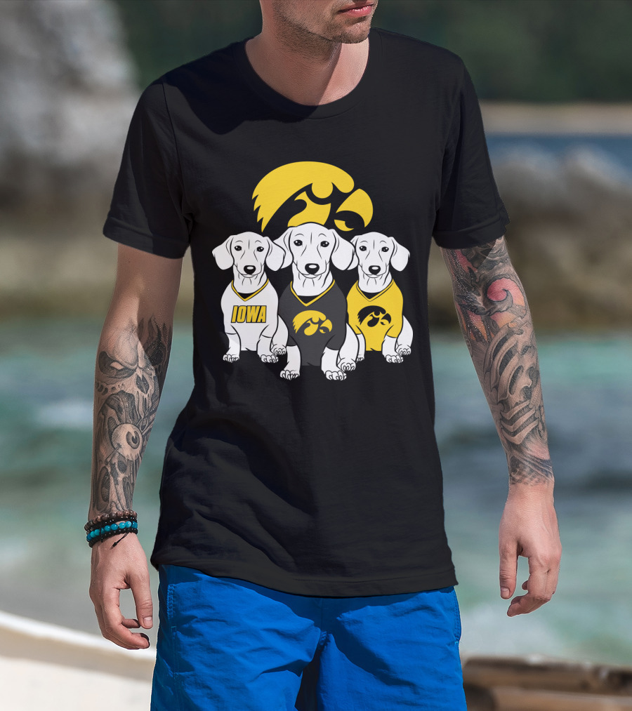 Iowa Hawkeyes Dachshund Trio T-Shirt