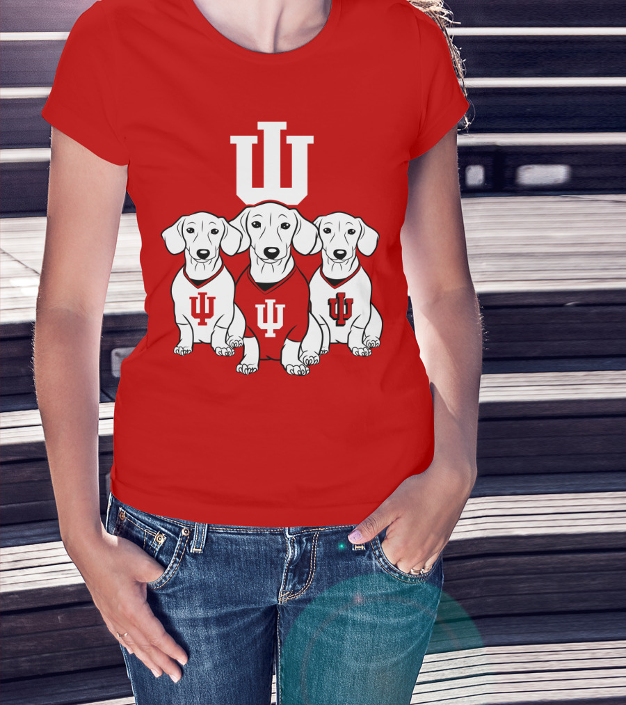 Indiana University Iu Logo Dogs T-Shirt