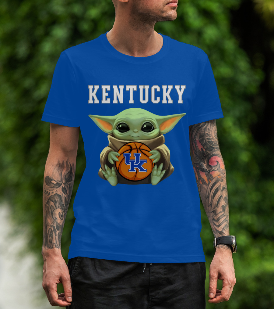 Kentucky Wildcats Baby Yoda Basketball T-Shirt