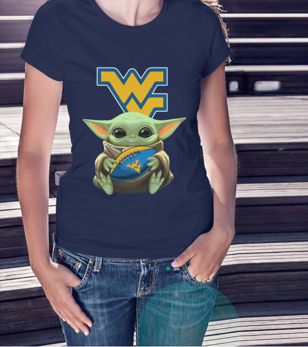 West Virginia Baby Yoda Football Mountaineers T-Shirt