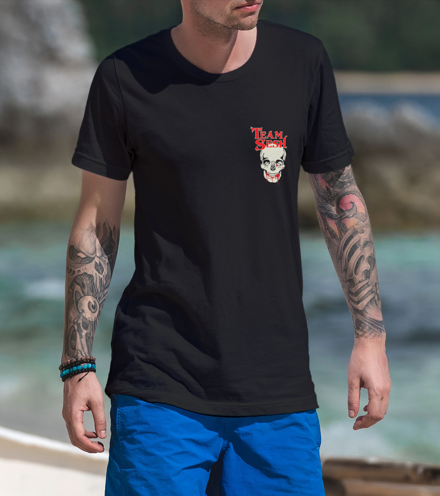 Team Sesh Skull Faces Of Sesh Pullover Hood T-Shirt