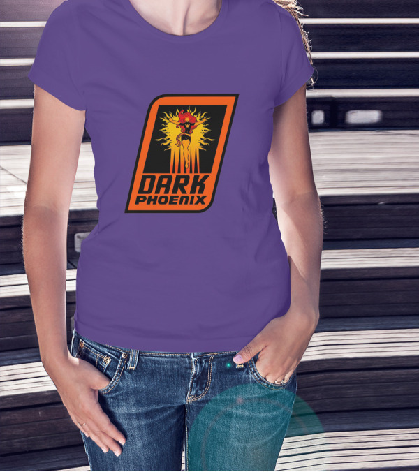 Dark Phoenix NBA X-Men Crossover Logo Design With Fiery Character T-Shirt