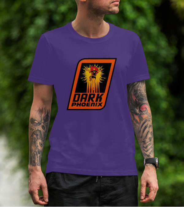 Dark Phoenix NBA X-Men Crossover Logo Design With Fiery Character T-Shirt