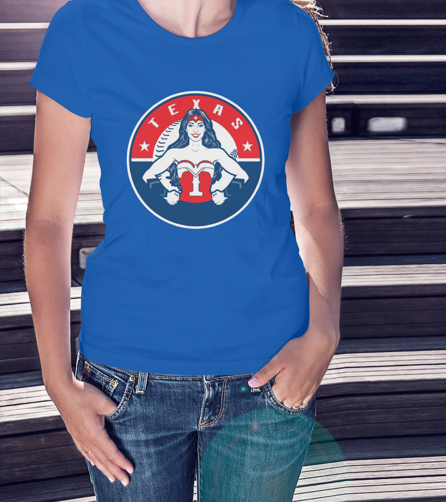 Texas Wonder Woman Baseball Icon T-Shirt