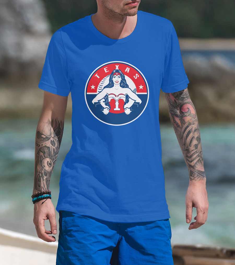 Texas Wonder Woman Baseball Icon T-Shirt