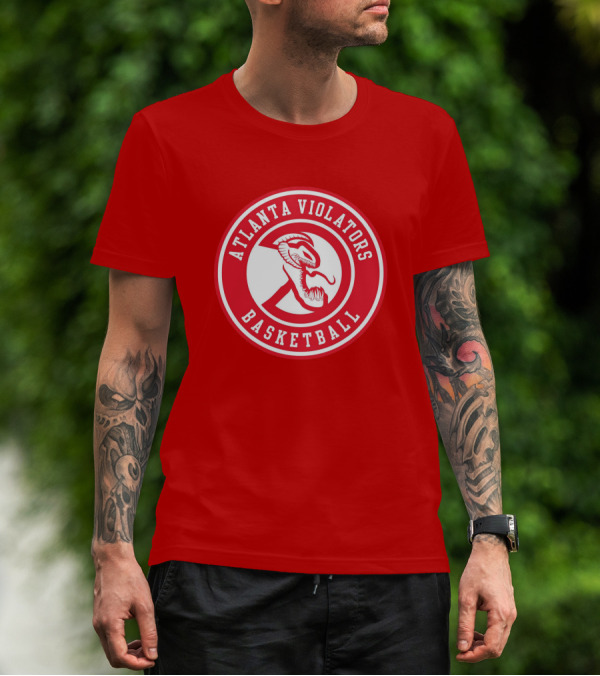 Atlanta Violators Basketball Red Snake Logo NBA T-Shirt