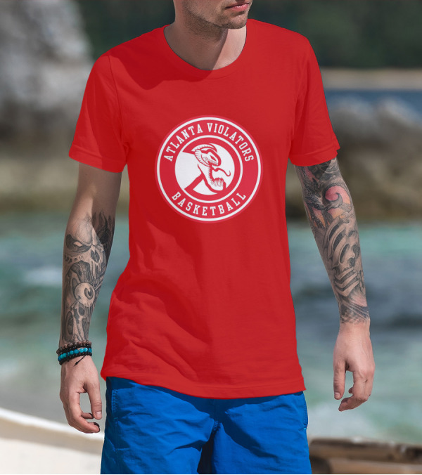Atlanta Violators Basketball Red Snake Logo NBA T-Shirt