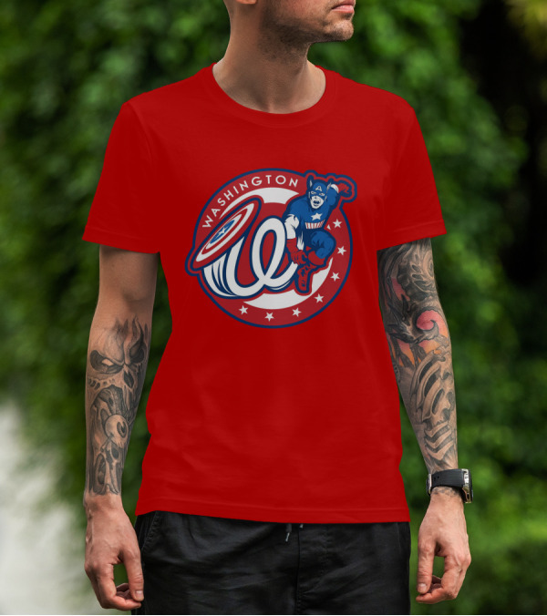 Washington Captain America MLB Crossover T-Shirt