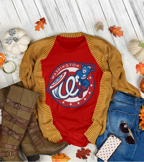 Washington Captain America MLB Crossover T-Shirt