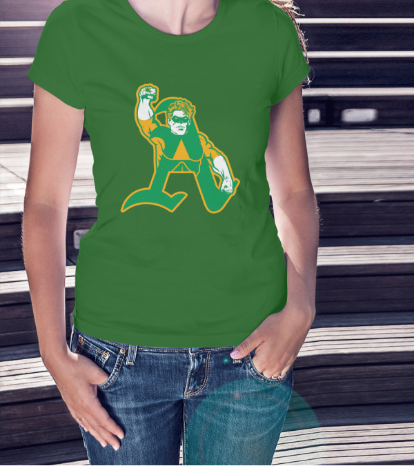 Oakland Athletics Green Lantern MLB Crossover T-Shirt