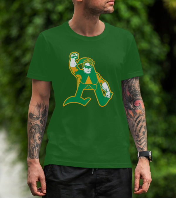 Oakland Athletics Green Lantern MLB Crossover T-Shirt