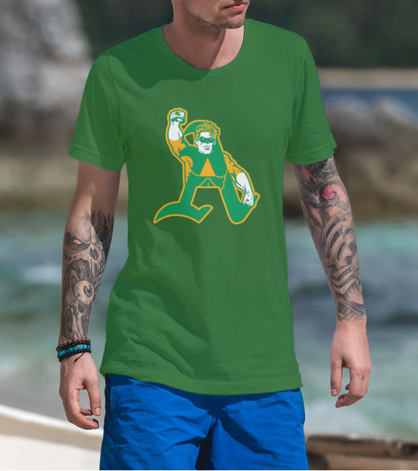 Oakland Athletics Green Lantern MLB Crossover T-Shirt