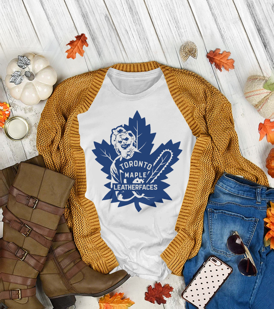 Toronto Maple Leatherfaces NHL Chainsaw Leaf T-Shirt