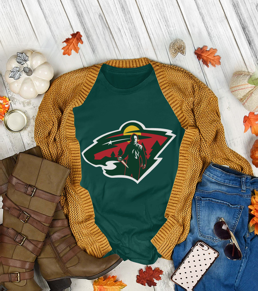 Minnesota Wild Michael Myers NHL Crossover T-Shirt