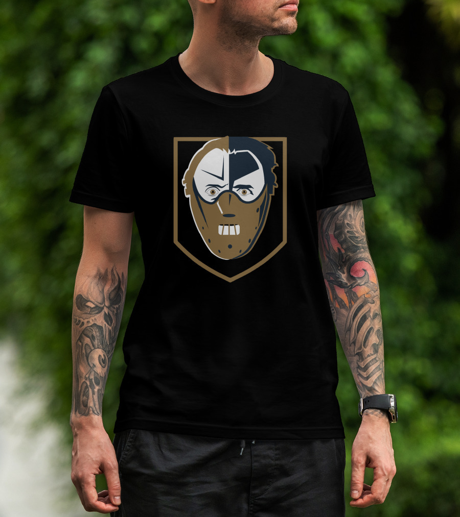 Las Vegas Golden Hannibal Lecters NHL Hockey Mask Face Shield T-Shirt