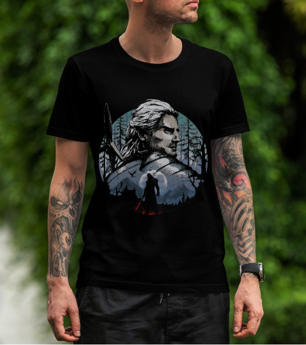 The Monster Hunter Wild Hunt Sword And Forest Adventure T-Shirt