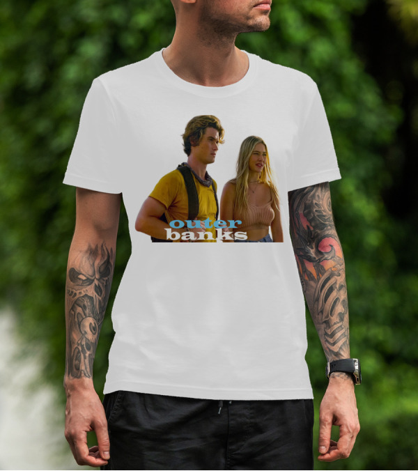 Outer Banks TV Show Characters On Beach Adventure Scene T-Shirt