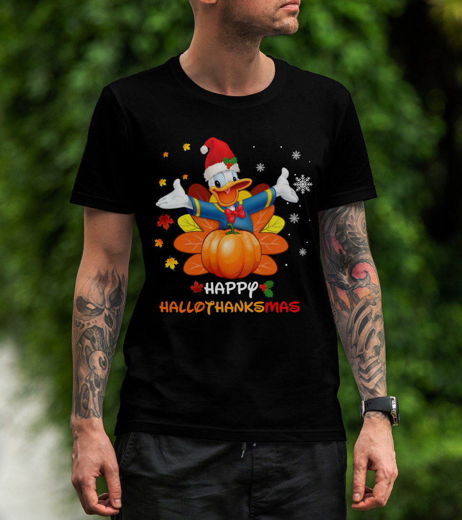 Happy HalloThanksMas Festive Donald T-Shirt