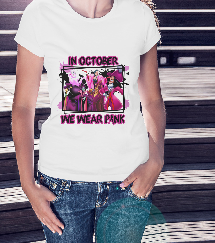 In October We Wear Pink Villains T-Shirt