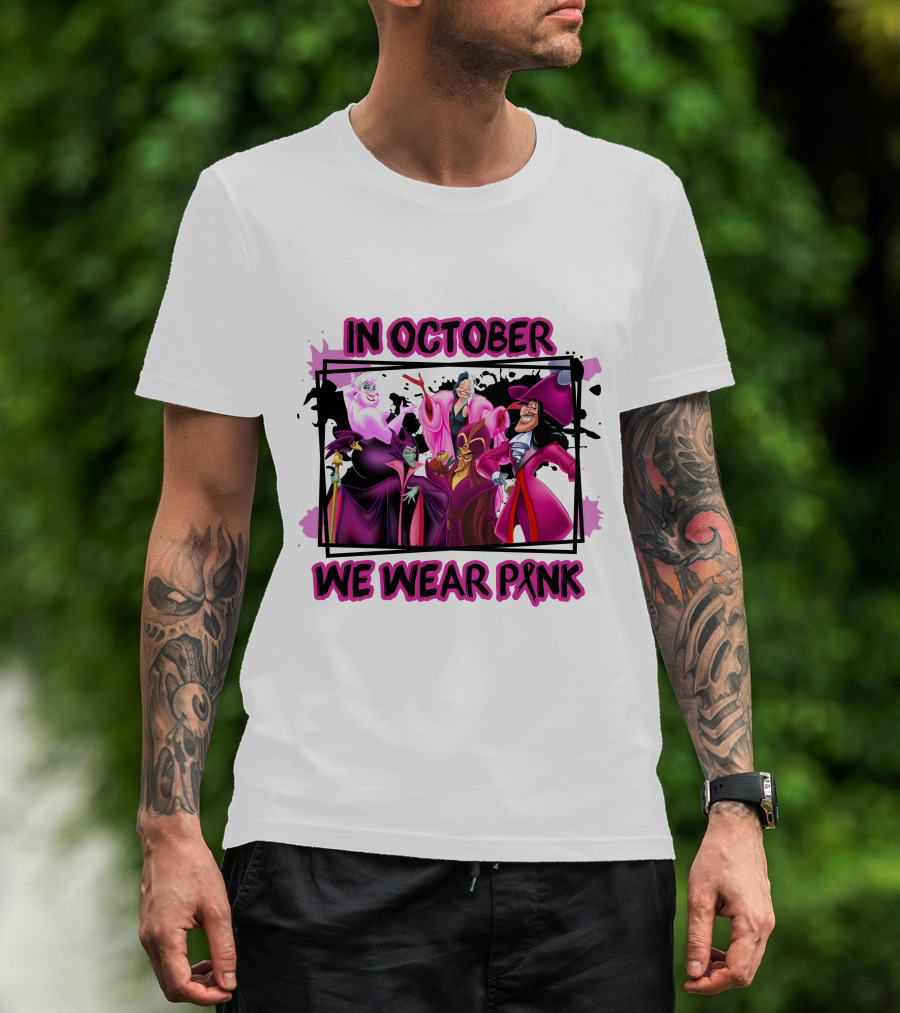 In October We Wear Pink Villains T-Shirt