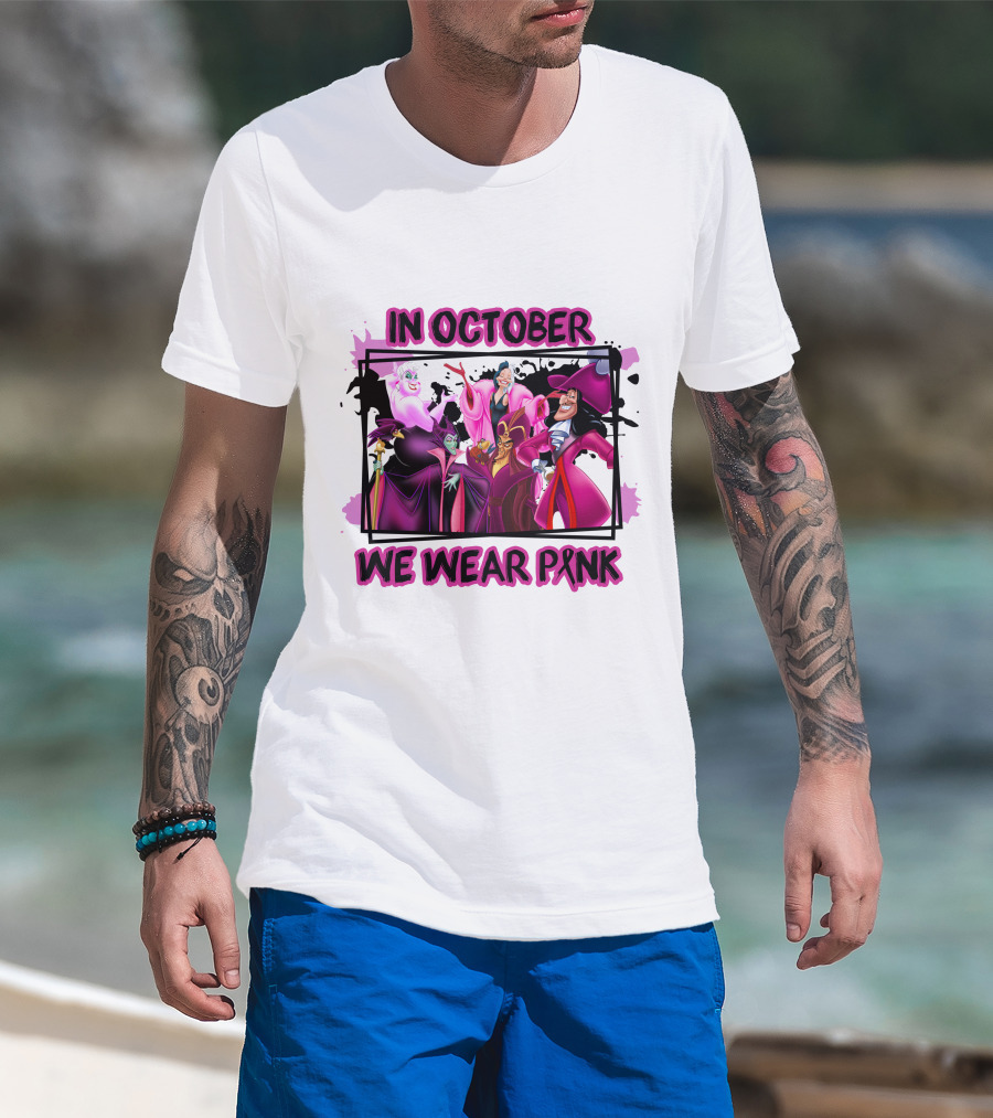 In October We Wear Pink Villains T-Shirt