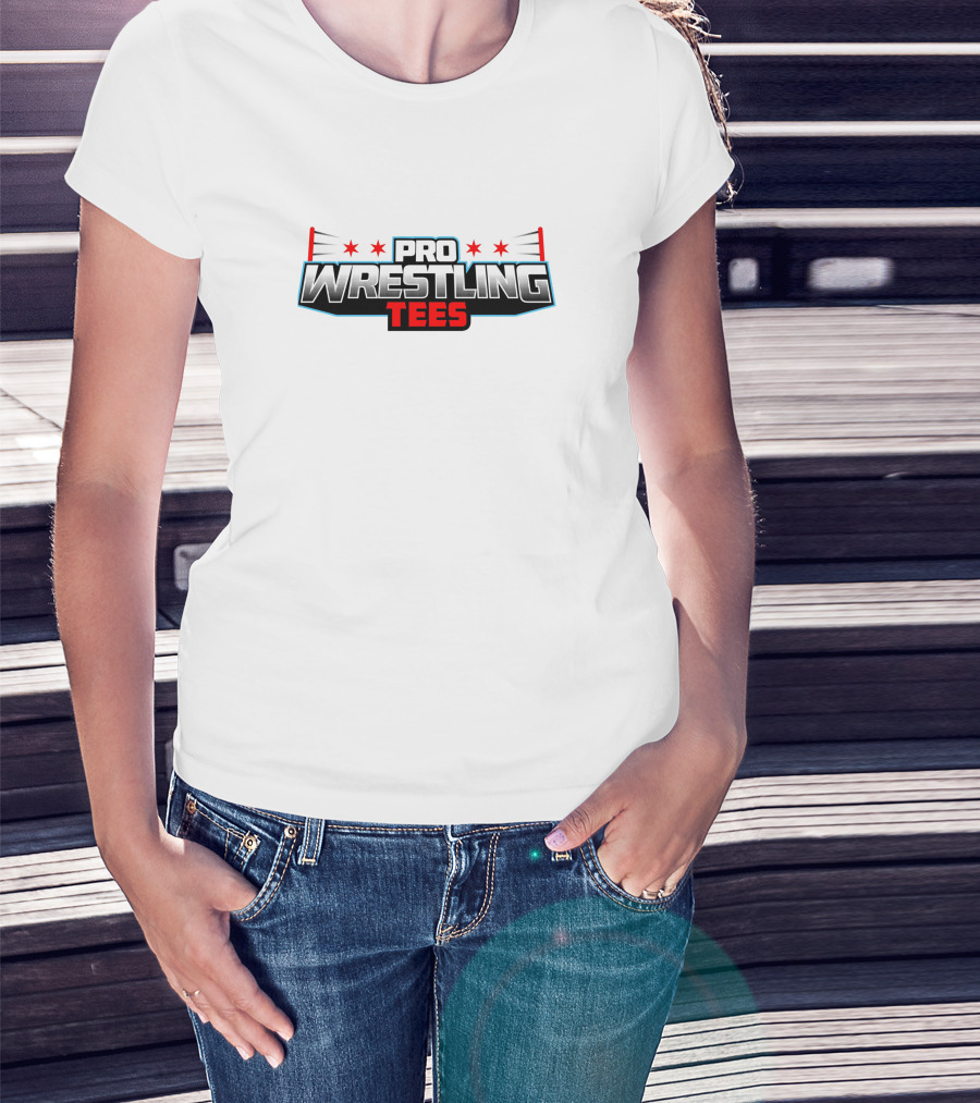 Pro Wrestling Tees Logo Iconic Wrestling Stars And Ropes T-Shirt