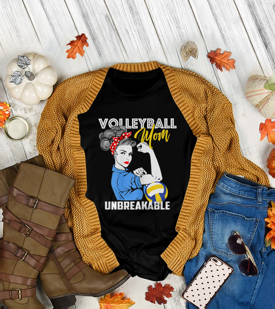 VOLLEYBALL MOM UNBREAKABLE STRONG FEMININITY EMPOWERMENT ICONIC T-Shirt