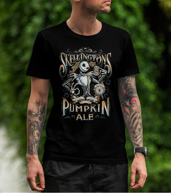 Skellingtons Pumpkin Ale Royal Craft Spiced Est. 1993 Award Winning T-Shirt