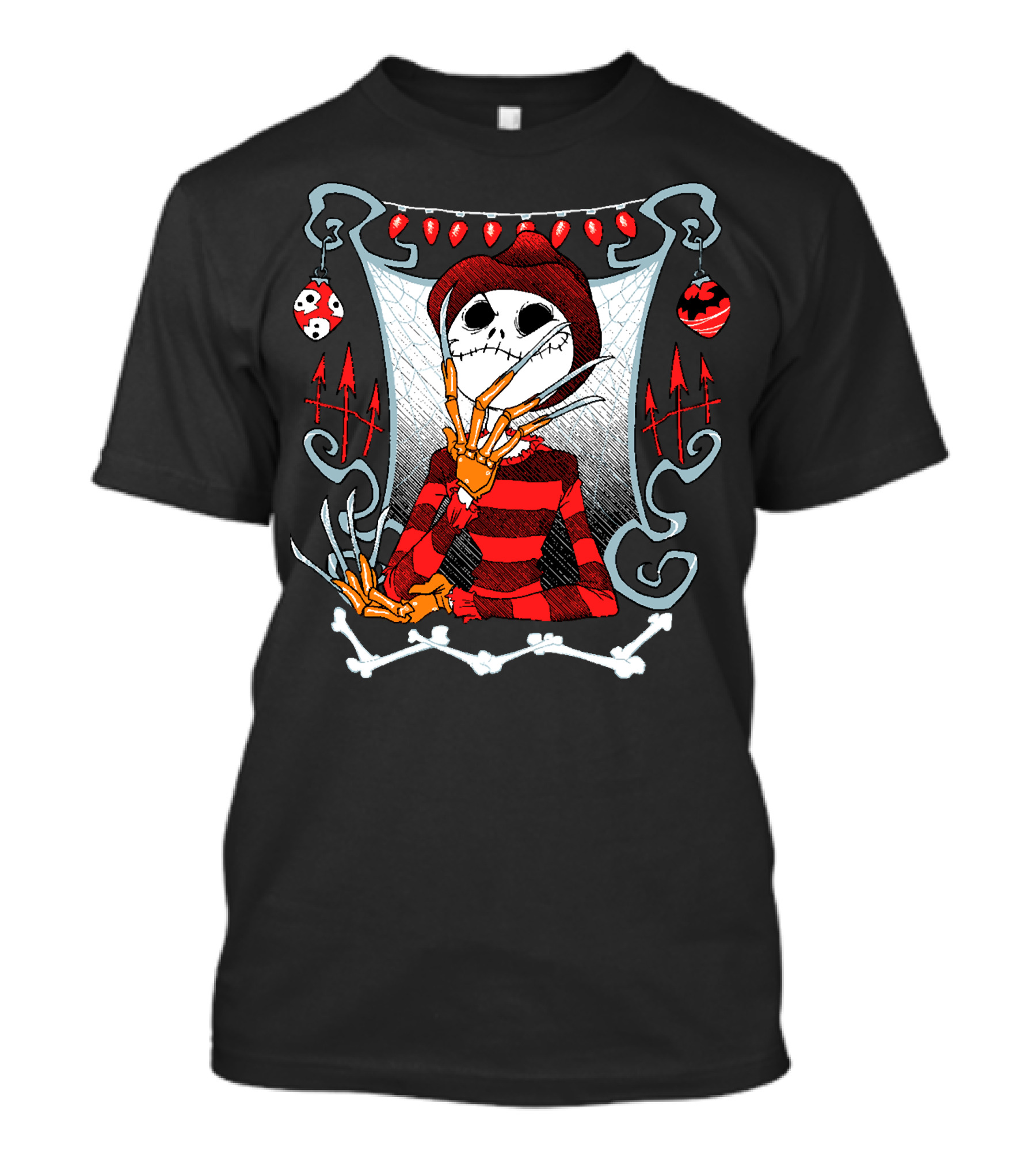 Jack Skellington Freddy Krueger Halloween Mashup T-Shirt