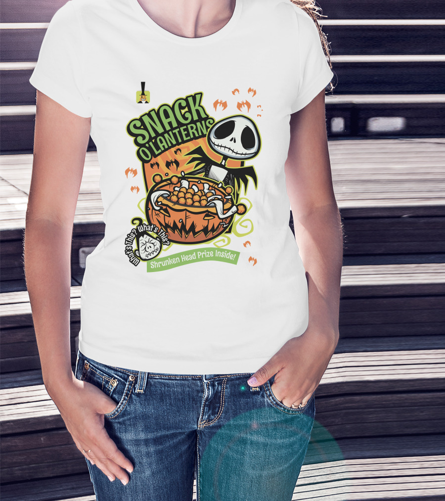 Snack O'Lanterns What's This Shrunken Head Prize Inside T-Shirt