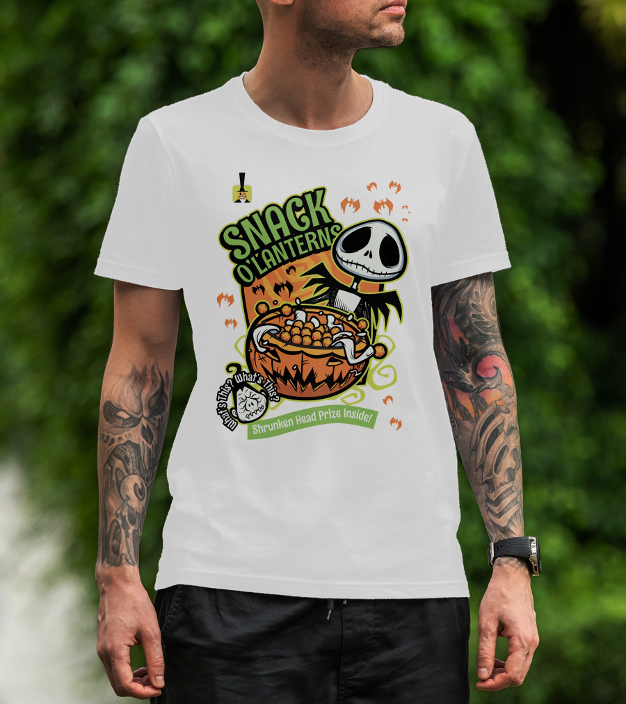 Snack O'Lanterns What's This Shrunken Head Prize Inside T-Shirt
