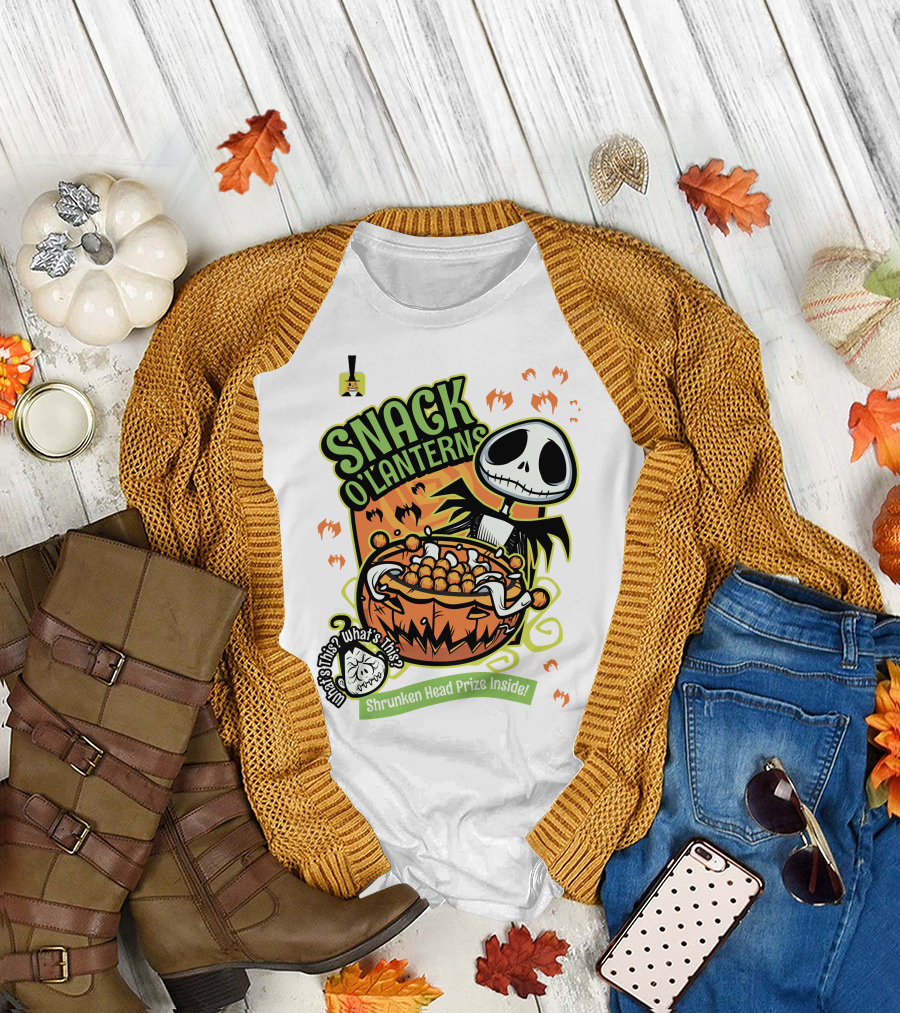 Snack O'Lanterns What's This Shrunken Head Prize Inside T-Shirt
