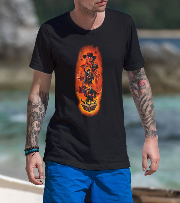 Freddy Kurger Michael Myers Freddy Krueger Michael Myers Iconic Horror Characters T-Shirt