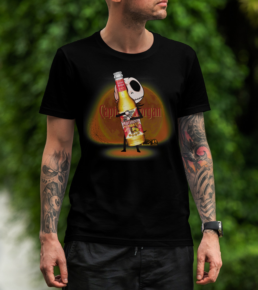 Jack Captain Morgan Mutineer Rum Halloween Moon T-Shirt