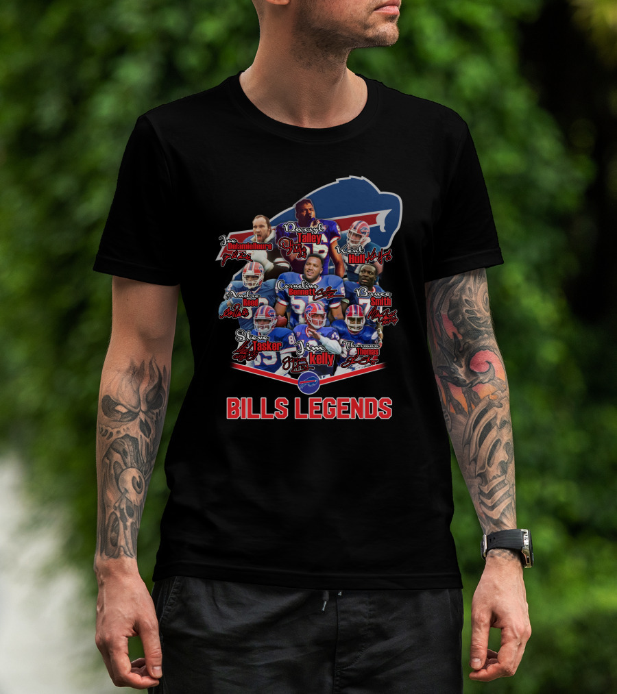 Bills Legends Featuring Talley Kelly Bennett Thomas Tasker Hull Smith Andre Reed T-Shirt