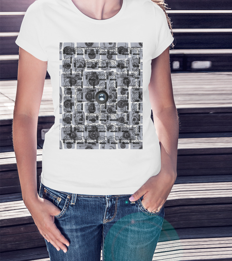 Camera Capture Memory Retro Collage T-Shirt