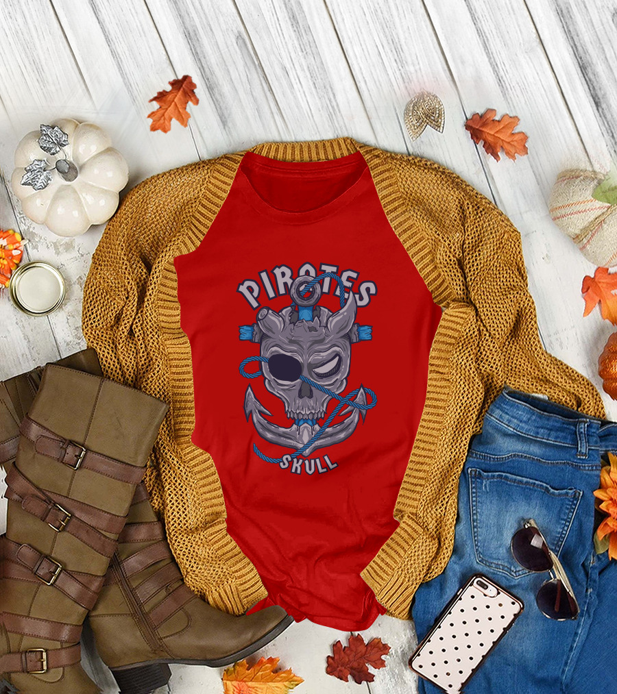 Pirates Skull Pirates Of The Caribbean Anchor Rope T-Shirt