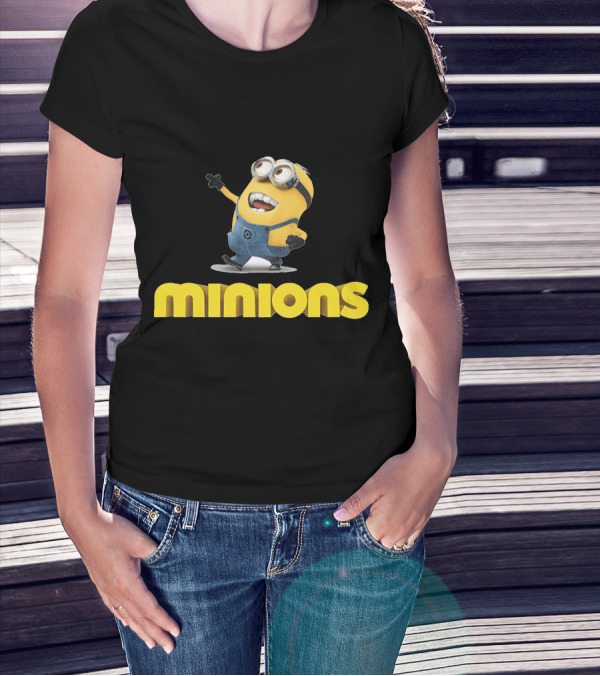 Minions Character With Iconic Yellow Costume And Goggles T-Shirt